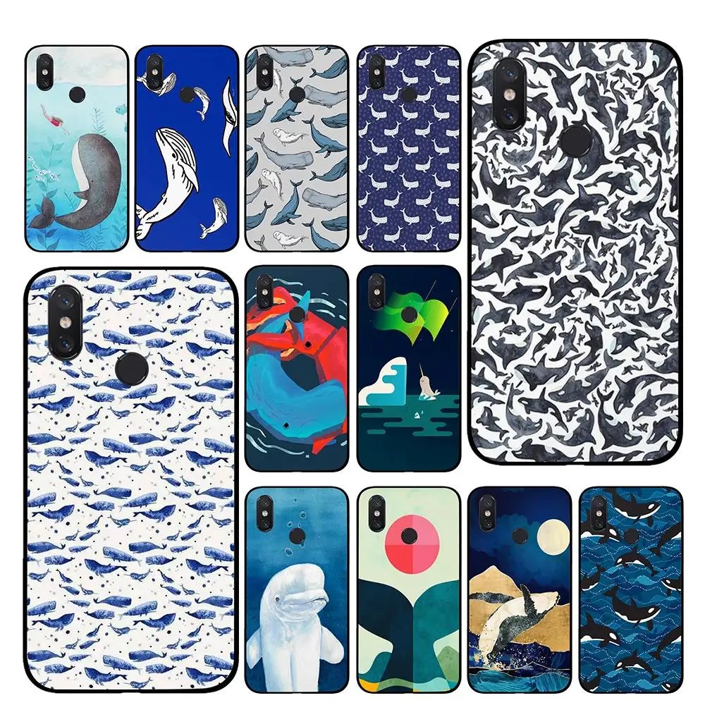 whale waves For Xiaomi Redmi GO 4 5 6 7 Pro 4A 4X 5A 5Plus 6A cases cover | Мобильные телефоны и аксессуары