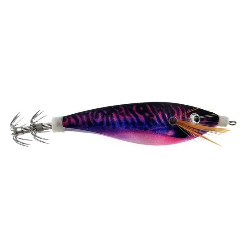 Fishing Lure 1Pcs Squid Jigs Fishing Lures 10cm 12g Wood Shrimp Luminous Hard Jig Baits Hook Octopus Bait Pesca Carp Fishing Accessories