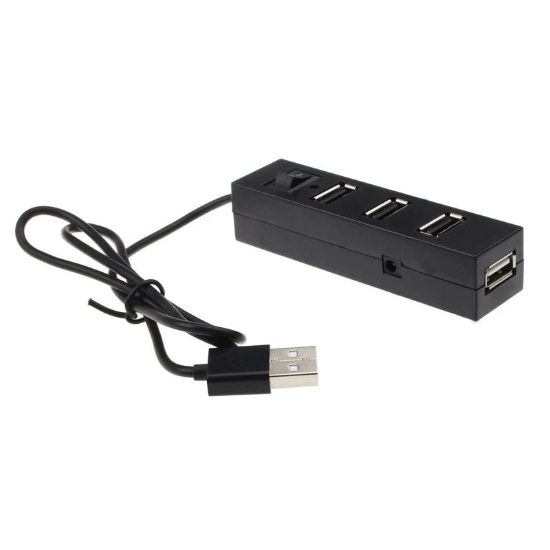 VIPATEY 4 порта usb-хаб высокоскоростной USB 2,0 концентратор USB мини концентратор Комплект с переключателем питания Поддержка USB2.0, скорость передачи 480 Мбит/с