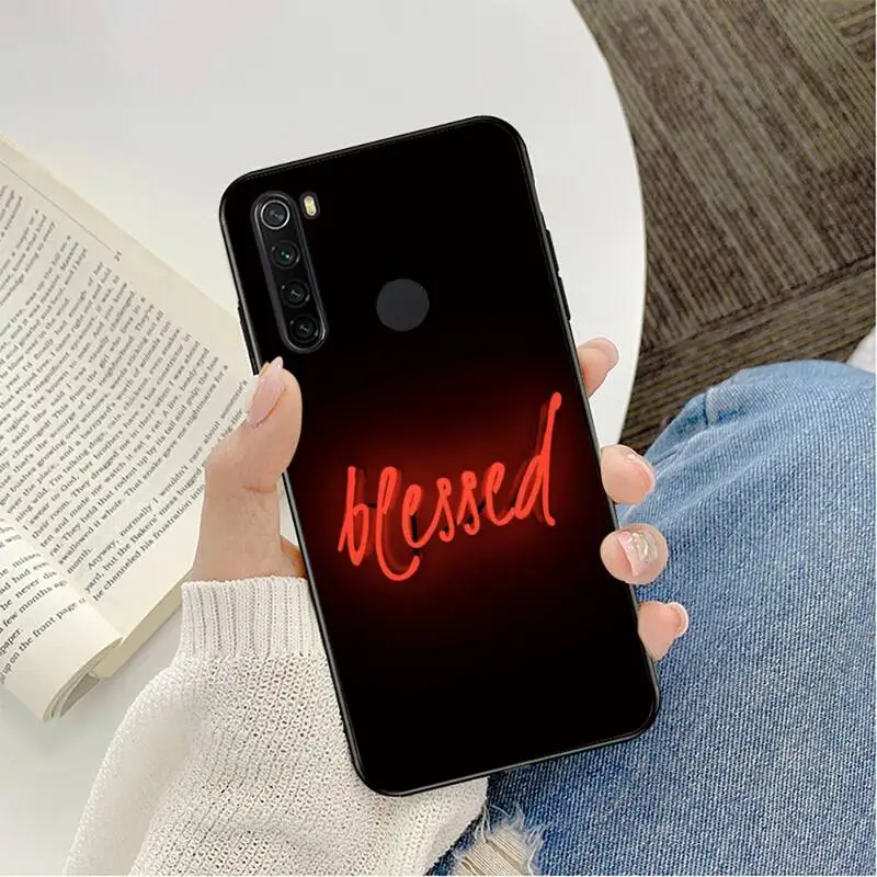 phone cases for xiaomi fluorescent small pattern font neon Soft Rubber Phone Cover For Redmi note 8Pro 8T 6Pro 6A 9 Redmi 8 7 7A note 5 5A note 7 case xiaomi leather case design Cases For Xiaomi