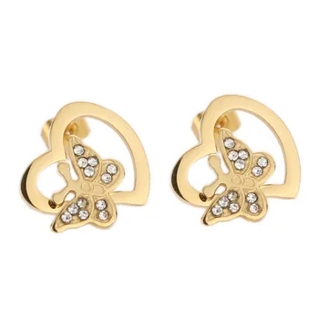 

2020 Hot Sale Three-dimensional butterfly inlaid Zircon earrings Crystal from Swarovskis Sweet temperament Jewelry Fit Women