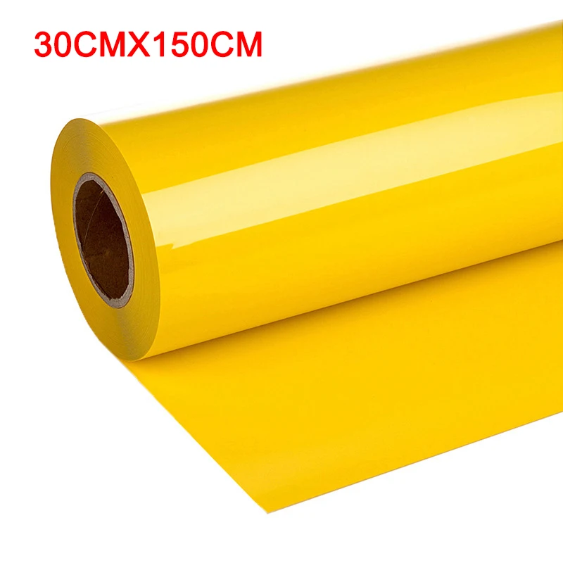 yellow DIY винил теплообмена железа на одежде плёнки силуэт бумага искусство одежда сплошной цвет TUE88 - Цвет: yellow