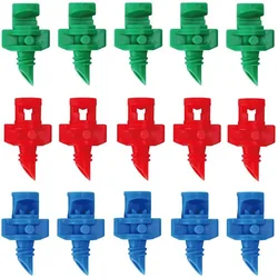 100 Pcs Garden Irrigation Simple Refraction Nozzle Watering Flower Mist Nozzle Threaded Connection 90/180/360 Degrees Sprayer