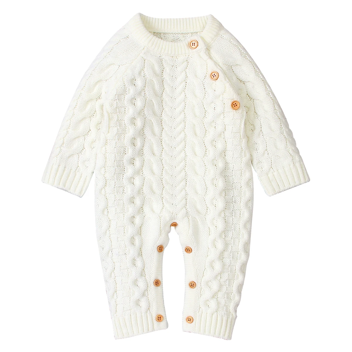 Baby Girl Romper Knitted Newborn Baby Clothes Button Romper Infant