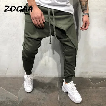 

ZOGAA 2020 new men's sports layered jogging pants hip hop pants Slim casual drawstring trousers men