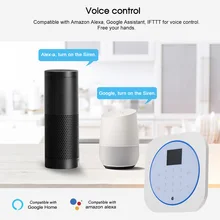 TFT дисплей 433 МГц детекторы Wifi GSM сигнализация домофон дистанционное управление Автонабор с Amazon Alexa Голосовое управление