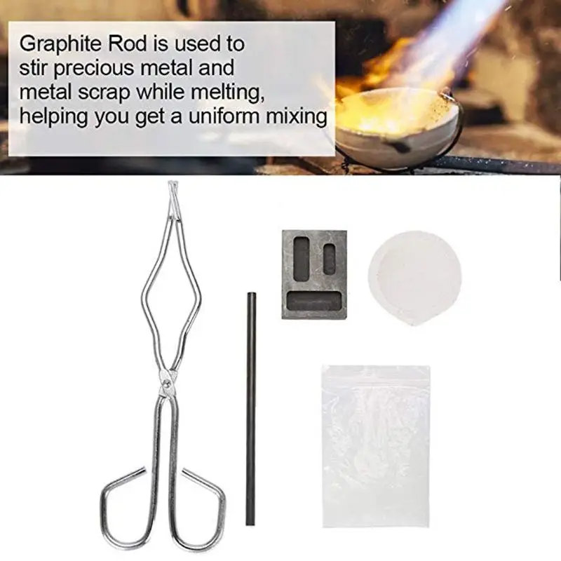 

Graphite Crucible Set Ingot Mold Gold Silver Torch Melting Kit Tool Mould Set