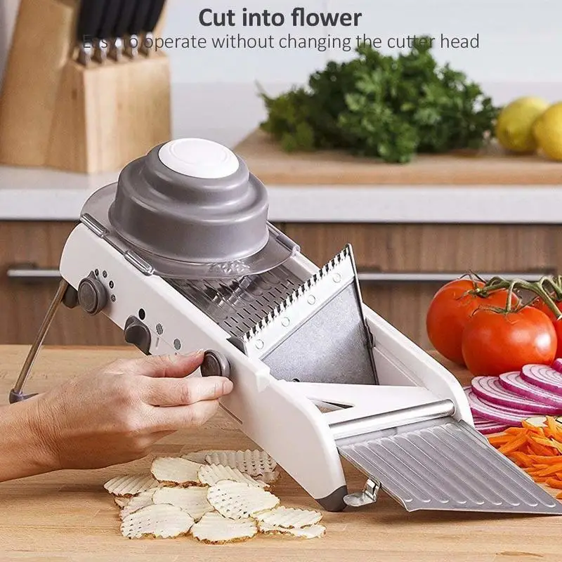 Adjustable Mandoline Slicer Vegetable Slicer Food Slicer Stainless Steel  For Potatoes Waffle Maker With Safety Holder Kitchen - Buy Mandoline Slicer