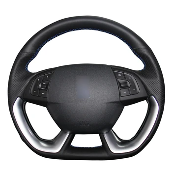

Hand-stitched Black PU Artificial Leather Car Steering Wheel Cover for Citroen DS5 DS 5 DS4S DS 4S