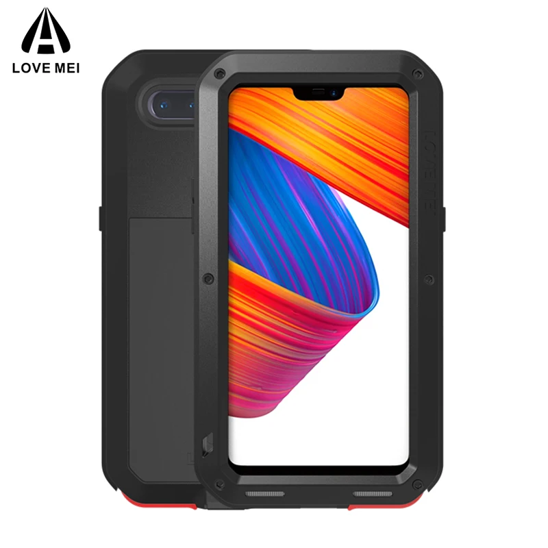

Original LOVE MEI Case For OPPO R15 Dream Mirror Edition (6.28 inch) Shockproof Full Body Protect Armor + Gorilla Glass Screen