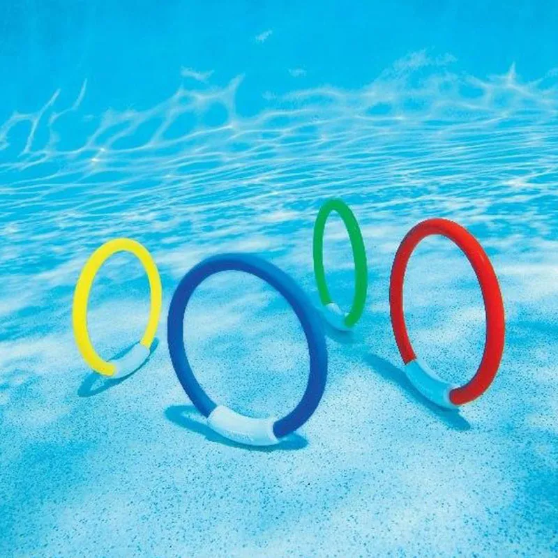 1Pcs Children's Pool Toys Underwater Diving Circle Competition Toys Summer Fun Swimming Accessories summer underwater sinking swimming pool toys swimming diving training torpedoo octopus water games training diving pool toys kid