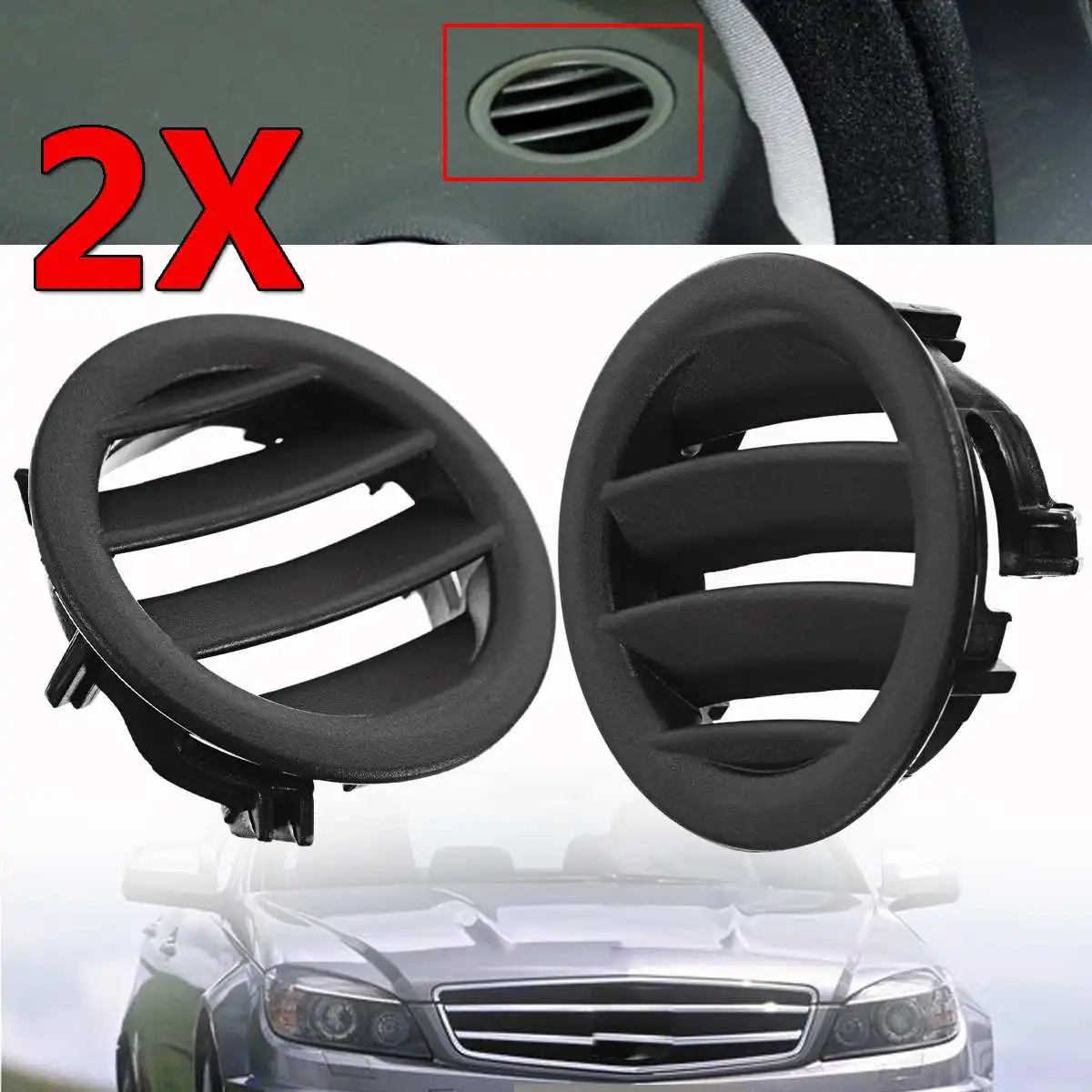 

Left / Right Air Vent W204 Car Air Ac Vent Grille Cover Tabs For Mercedes W204 C300 C350 C630 C class 2008 2009 2010 2011