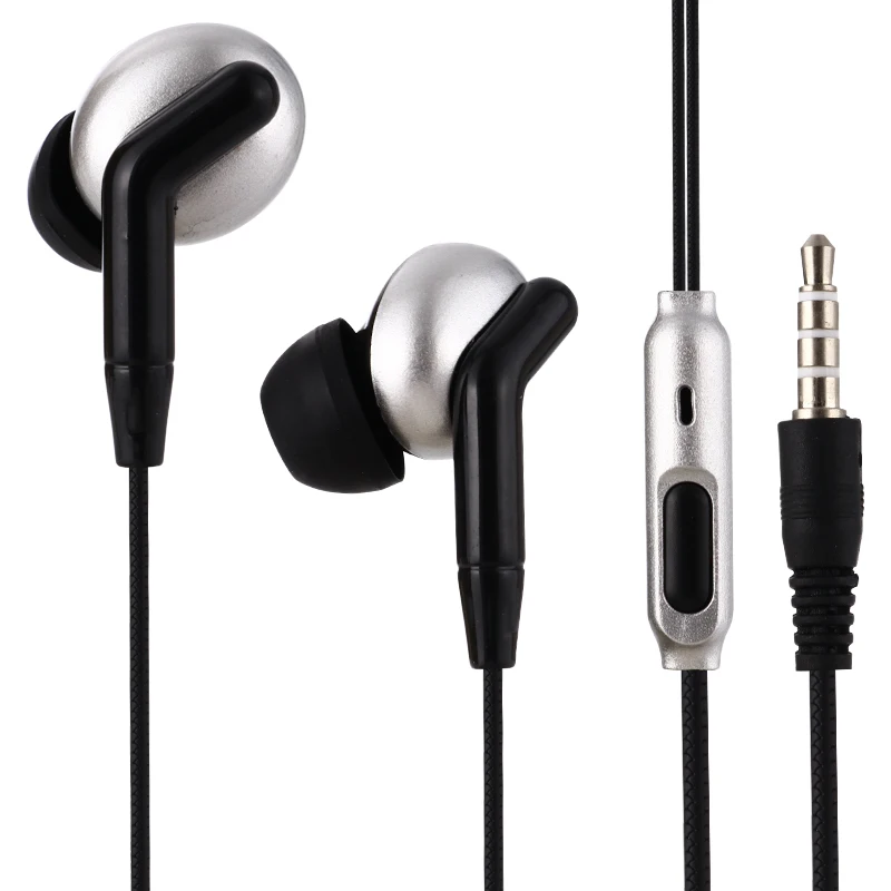 Gameing наушники бас стерео HIFI музыкальные наушники с микрофоном для мобильных телефонов Xiaomi IOS Android Проводная гарнитура наушники - Цвет: silver earphone