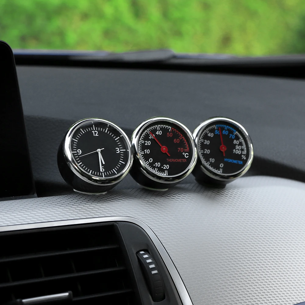 Мини автомобильные цифровые часы авто часы Автомобильный термометр гигрометр декоративные часы с орнаментом в автомобилях автомобильные аксессуары