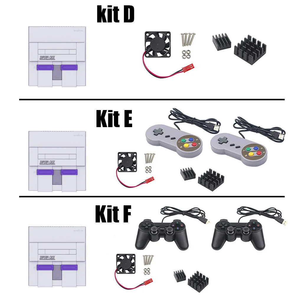 Чехол NESPi для Raspberry Pi 3 B+(Plus) NES FS стильный корпус корпуса с вентилятором и радиаторами Raspberry Pi 3 Model B+, 3B