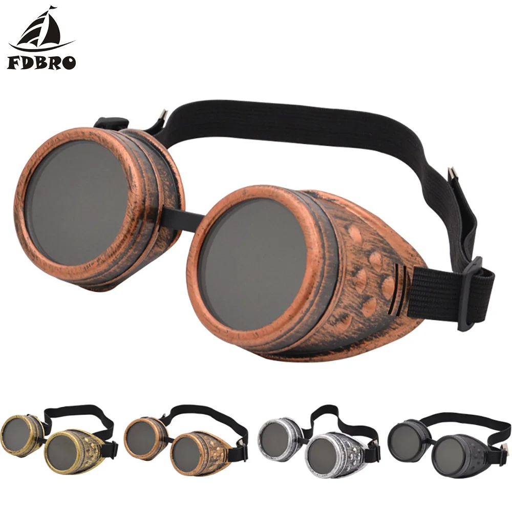 FDBRO новые винтажные паровые Косплей Lunette готические уличные очки унисекс модные солнцезащитные очки сварочные панк-очки