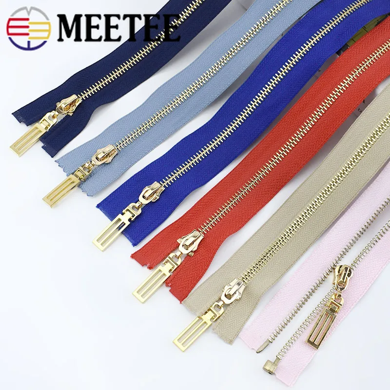 Meetee 3/5 шт. 85 см 5# разъемная застежка-молния металлическая молния сплав Автоматическая блокировка открытого конца украшения застежка-молния для куртки пальто DIY сумки пошив костюма аксессуар