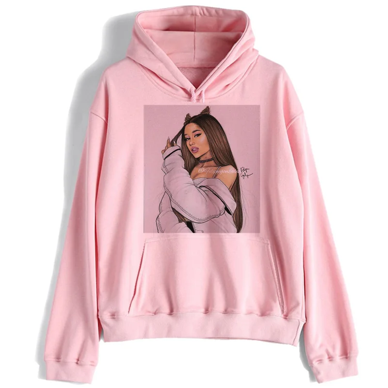 Женская толстовка ariana grande, толстовка с капюшоном и принтом, пуловер, женские толстовки Harajuku kawaii, уличная одежда