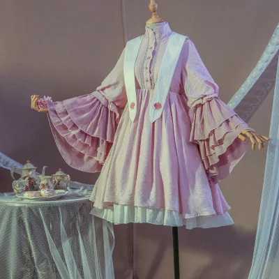 Аниме карточка каптор Косплей Костюм KINOMOTO SAKURA Tomoyo Daidouji изысканная вышивка милая
