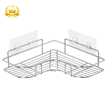 

Hot Punch-free Bathroom Shower Basket Suction Wall Mount Organizer Stainless Steel Holder Storage Basket Towel Rack Soap Dish