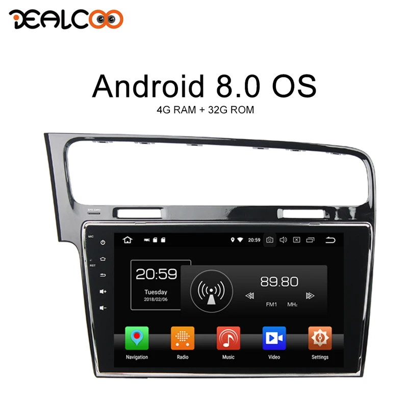 

Dealcoo 2 Din Car Radio GPS Android Autoradio 2 Din Android Car Radio 2din Android Central Multimedia for VW Volkswagen Golf