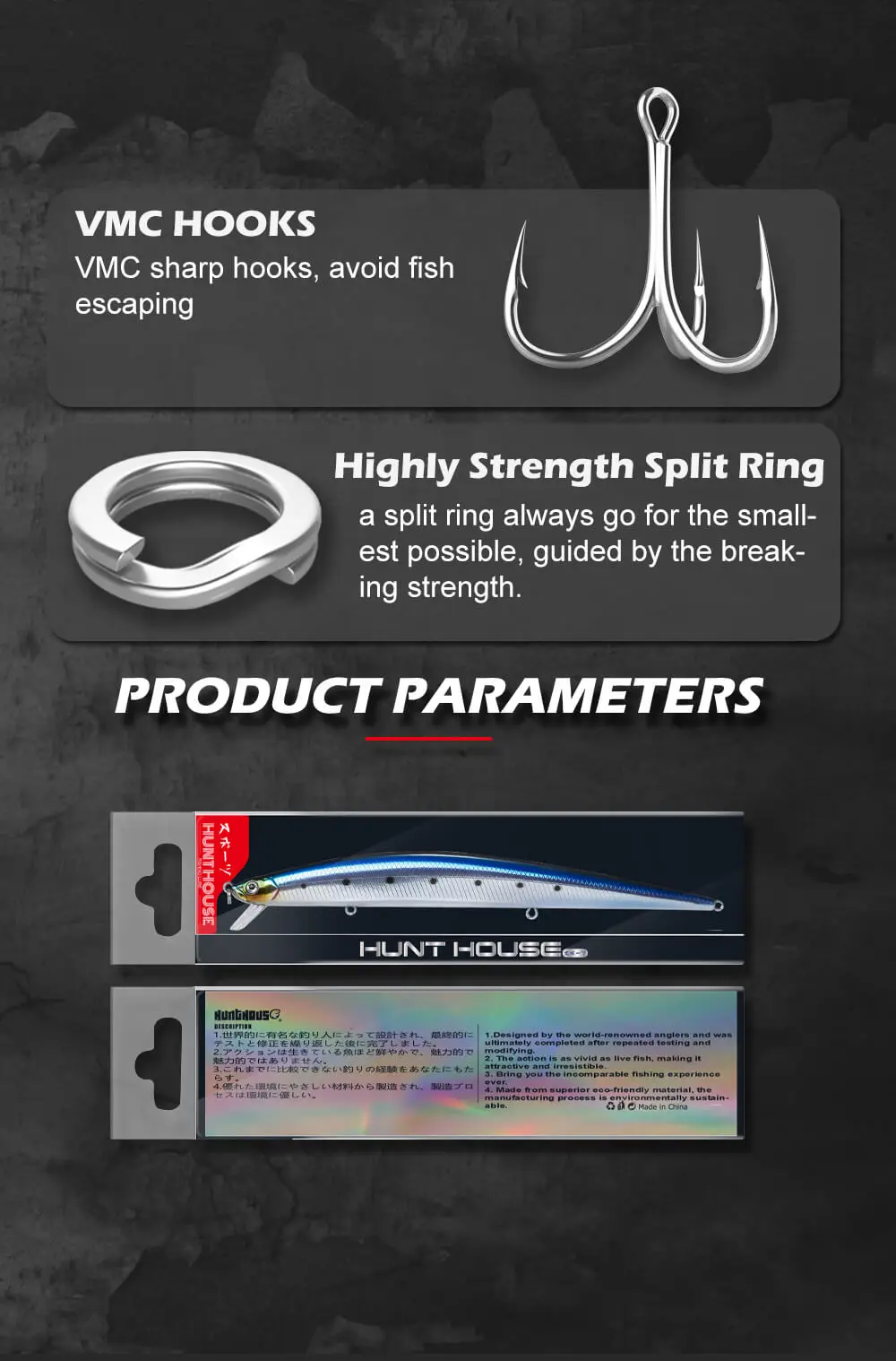Hunthouse новые рыболовные приманки tide minnow 210 мм/34 г приманка Джеркбейт длинный литье гольян серфинга приманка плавающая из нержавеющей стали