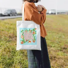 Летняя Новинка Harajuku персиковая Эстетическая Холщовая Сумка женская сумка на плечо модная повседневная сумка Большая вместительная школьная сумка для книг
