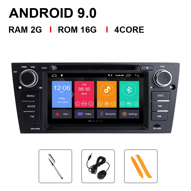 Ips DSP 8 ядерный 1 Din Android 9,0 автомобильный Радио dvd-плеер для BMW E90/E91/E92/E93 Мультимедиа Навигация gps стерео головное устройство 4+ 64 ГБ - Цвет: 4 Core 16 ROM