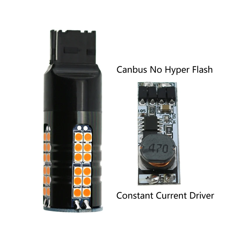 YCCPAUTO 1 шт. T20 7440 W21W светодиодный автомобильный светильник Canbus с поворотным сигналом без гипер вспышки янтарного/желтого цвета лампа без ошибок 3030 60smd 12-24 В
