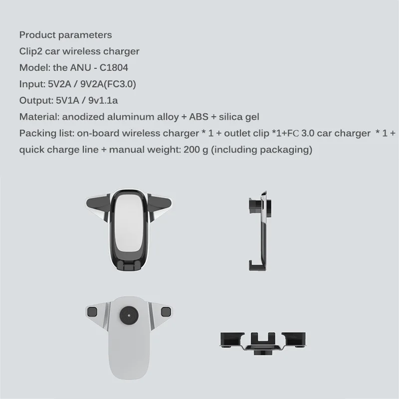 10W Qi Car Wireless Charger Holder For IPhone XS X 8 Fast Charging For Xiaomi Huawei P20 P30 Pro Car Phone Holder Charger