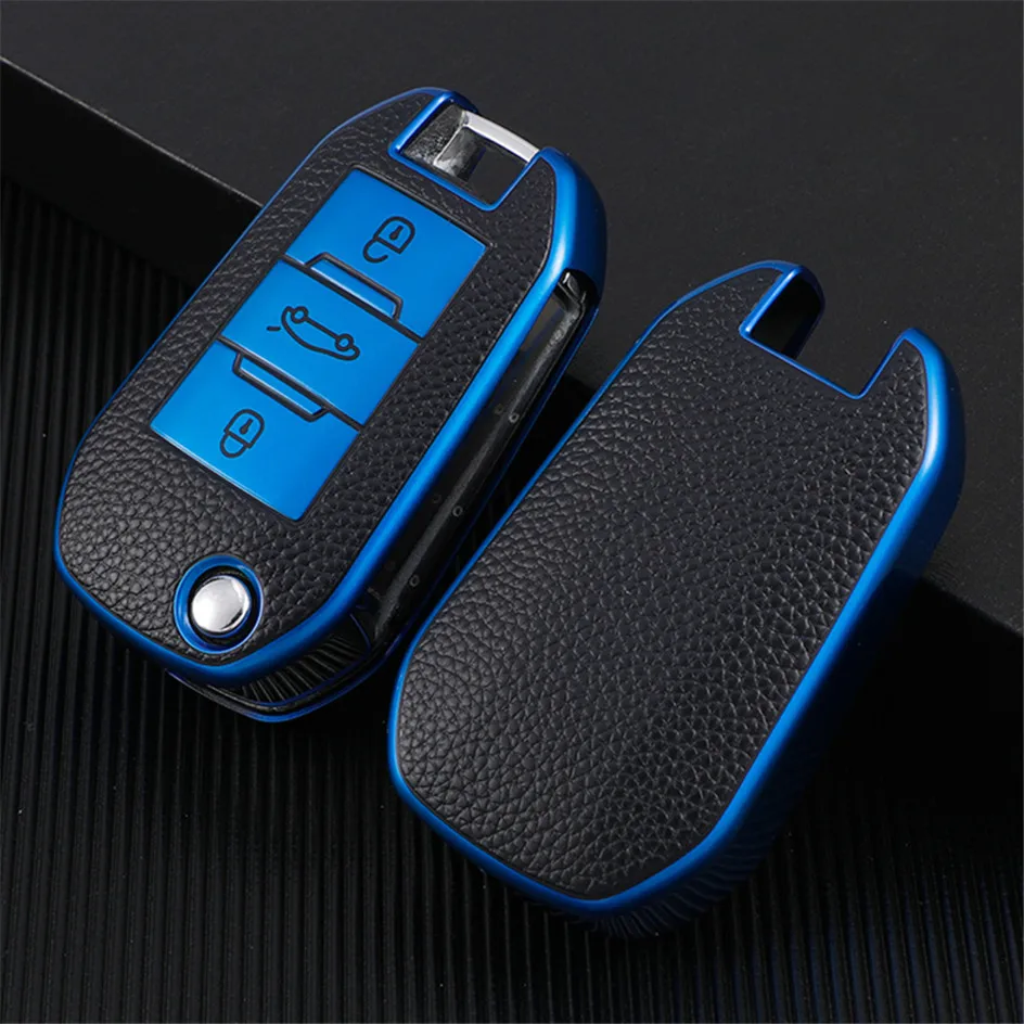GT LINE BLACK Leather Keyring Keychain Sport 208 2008 308 3008 Puretech HDi 