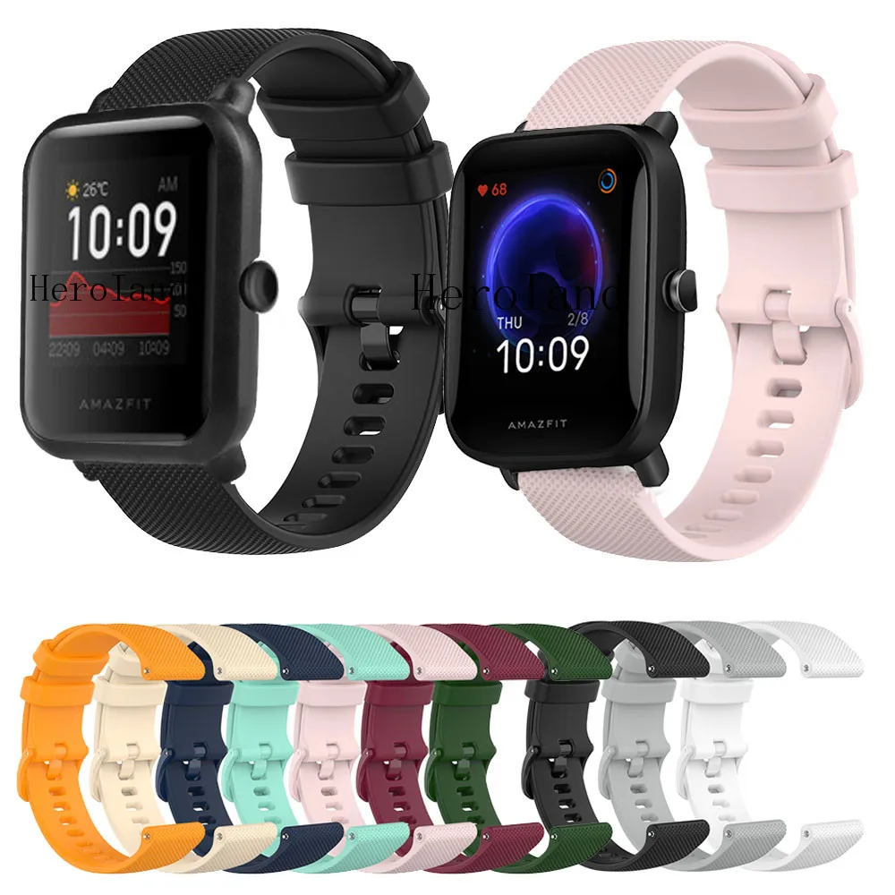 Ремешок для Xiaomi Huami Amazfit Bip S / U Lite умный силиконовый браслет BIP pro пояс 18 20 22 мм |