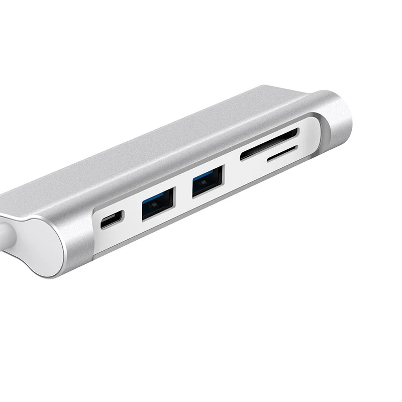6 в 1 тип-c многофункциональная док-станция Usb3.1 концентратор тип-c к Hdmi/Usb/Sd/Tf концентратор