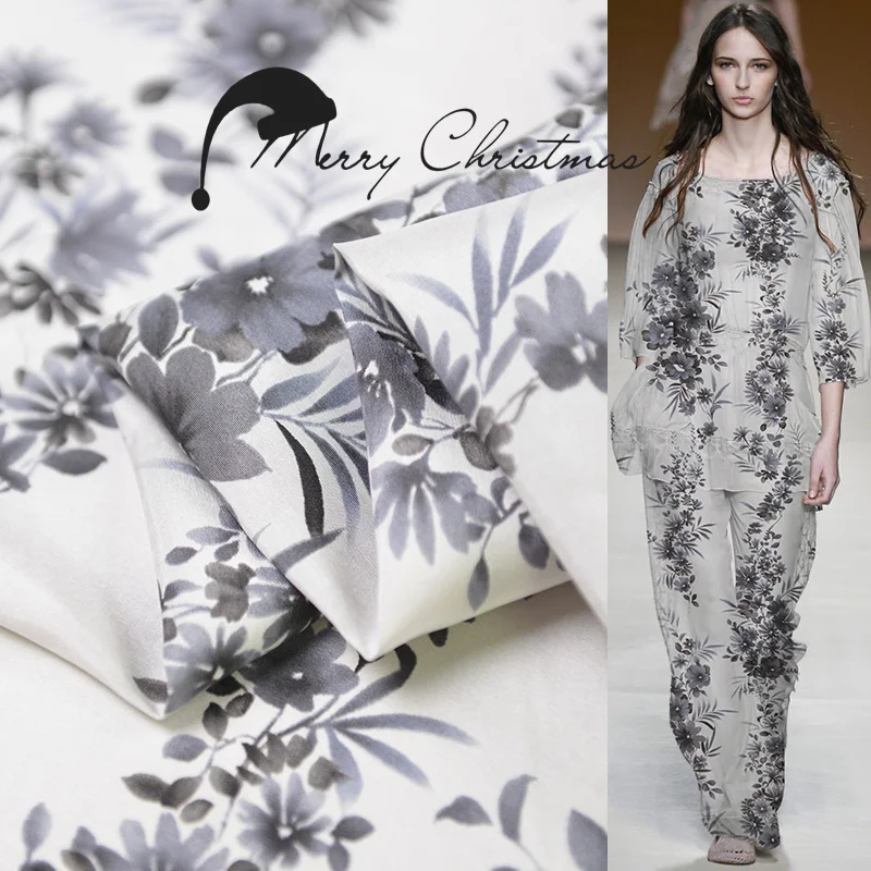 19 Summer New114cm Wide19 Momme 100% Silk Dupion Fabric for Women Dress Diy Sewing Printed Fashion Cloth Free Shipping Sale Hot | Дом и сад