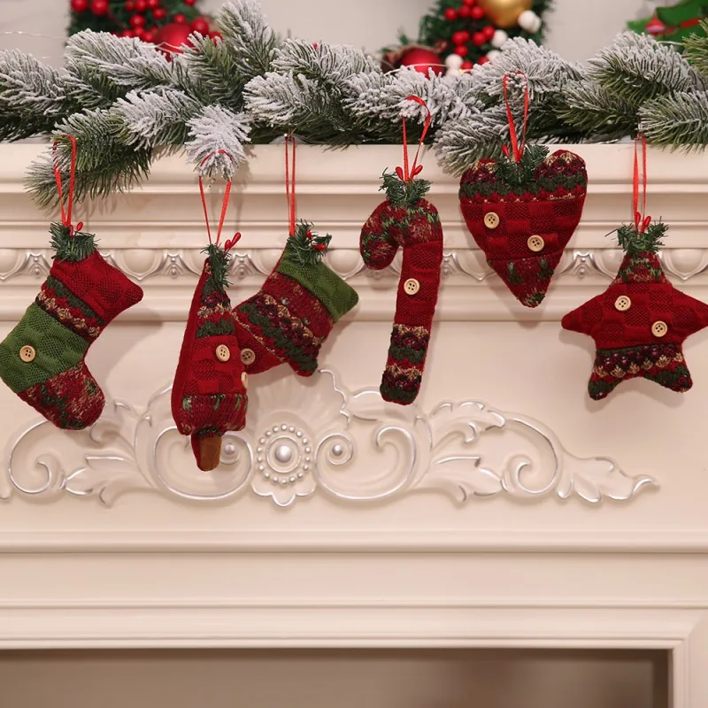 

Merry Christmas Hanging Decorations Pendants Button Decor Xmas Tree Drop Ornament Decorative Hanging Holiday Party Supplies