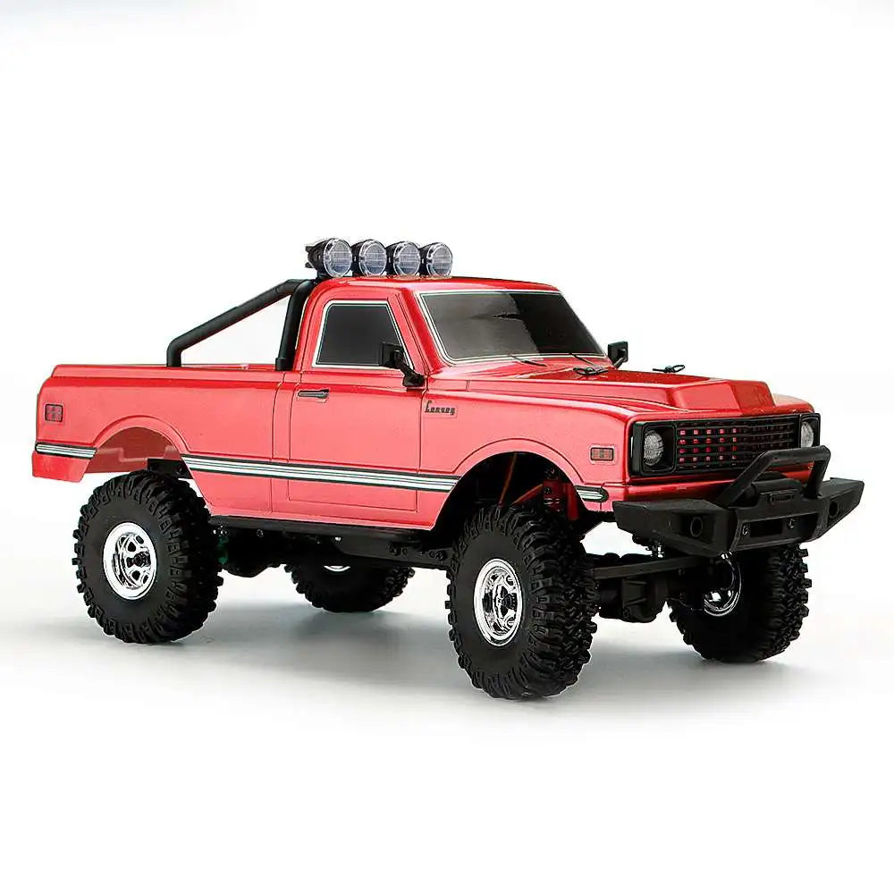 1/18 2.4G Mini Rock Crawler Off-road Indoor RC Car Waterproof ESC Motor 3Line Servo Vehicle Models - Цвет: Красный