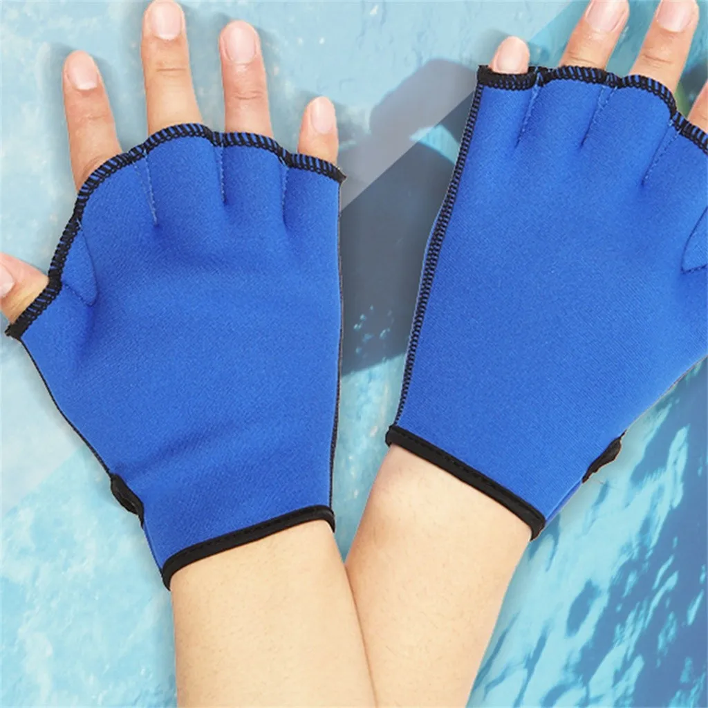 Новые купальные перчатки, одноцветные черные перчатки для плавания, водные перчатки для поддержки верхней части тела, перчатки для плавания с перепонкой, хорошо сшитые# T10