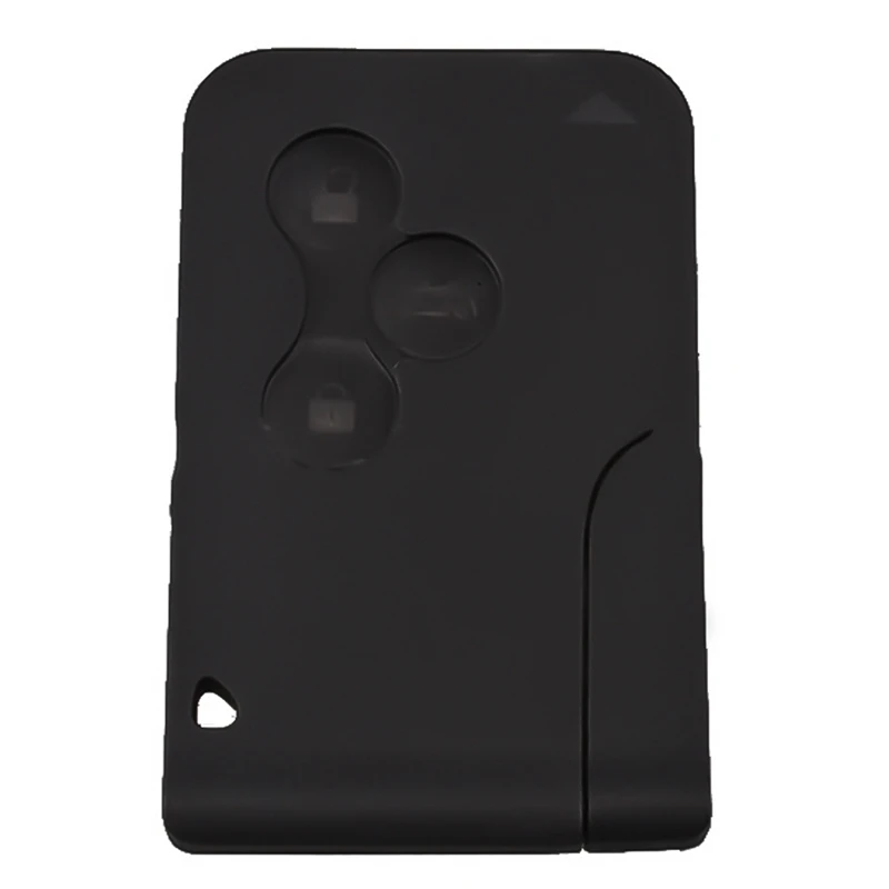 3 Buttons 3 Button Smart Card For Renault Clio Logan Megane 2 3 Koleos Scenic Card Case Black Car Key Fob Shell With Small Key - Number of Buttons: 3 Buttons