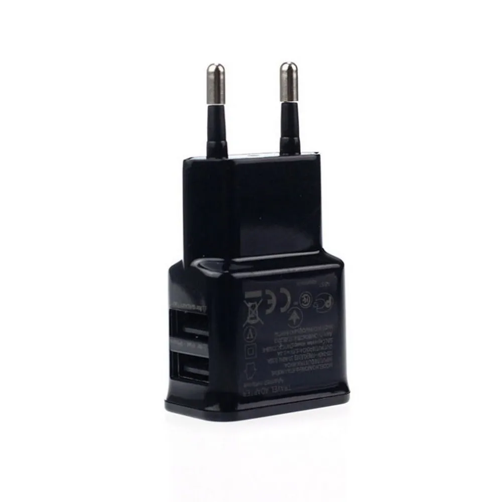 EU plug 5V Dual USB Universal Mobile Phone Chargers Travel Power Charger Adapter Plug Charger for iPhone for Android