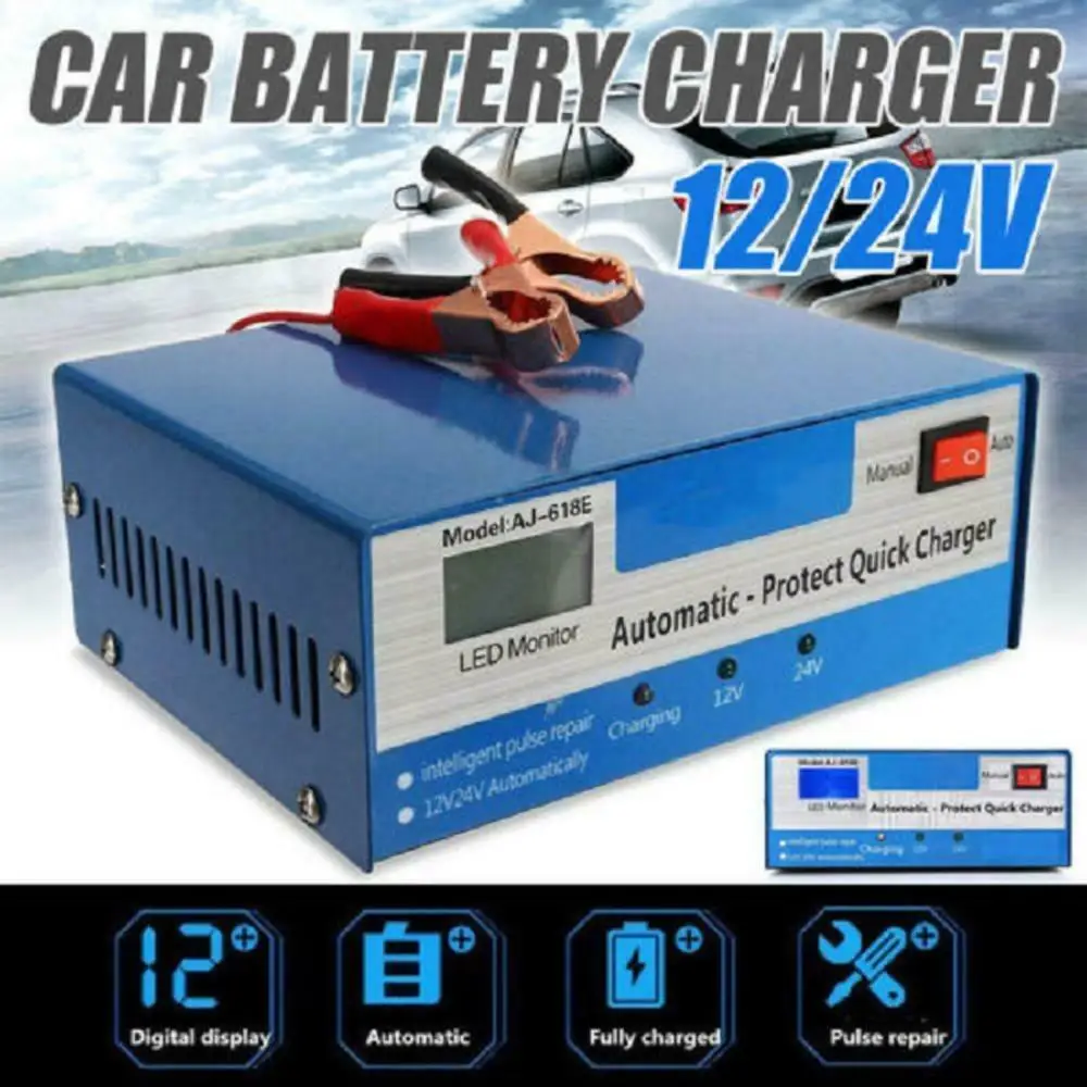 1 conjunto 12 24v automático carregador de
