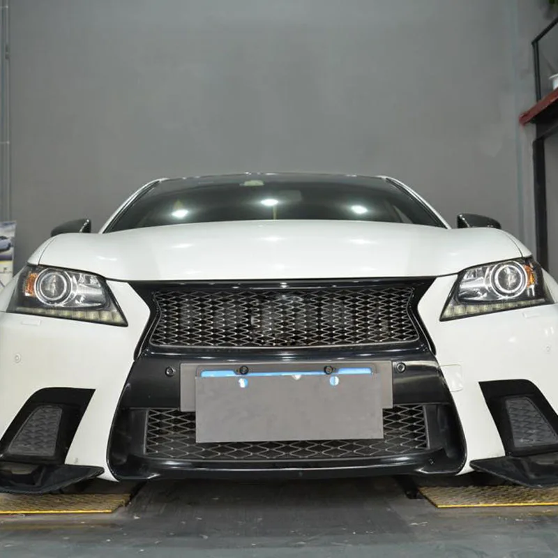 1 пара FRP передний бампер спойлер разветвители крылья закрылки Cupwings для Lexus GS F Sport 2012- углеродное волокно