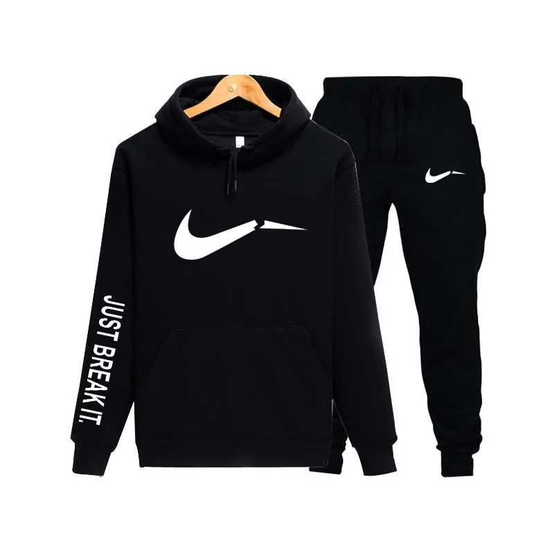 

Men's Tracksuit 2 sets of new fashion jacket sportswear men's sweatpants hoodies spring and autumn men's brand hoodies pants