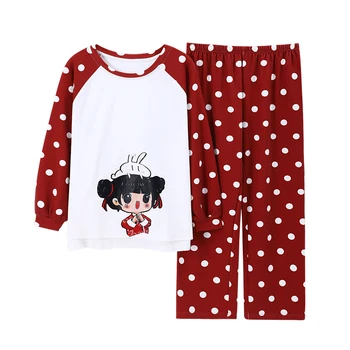 

2020 Women Set Autumn Winter Cartoon Pajamas Set Long-sleeved Pajamas Trousers Casual Winter Home Clothing Two Piece Suit