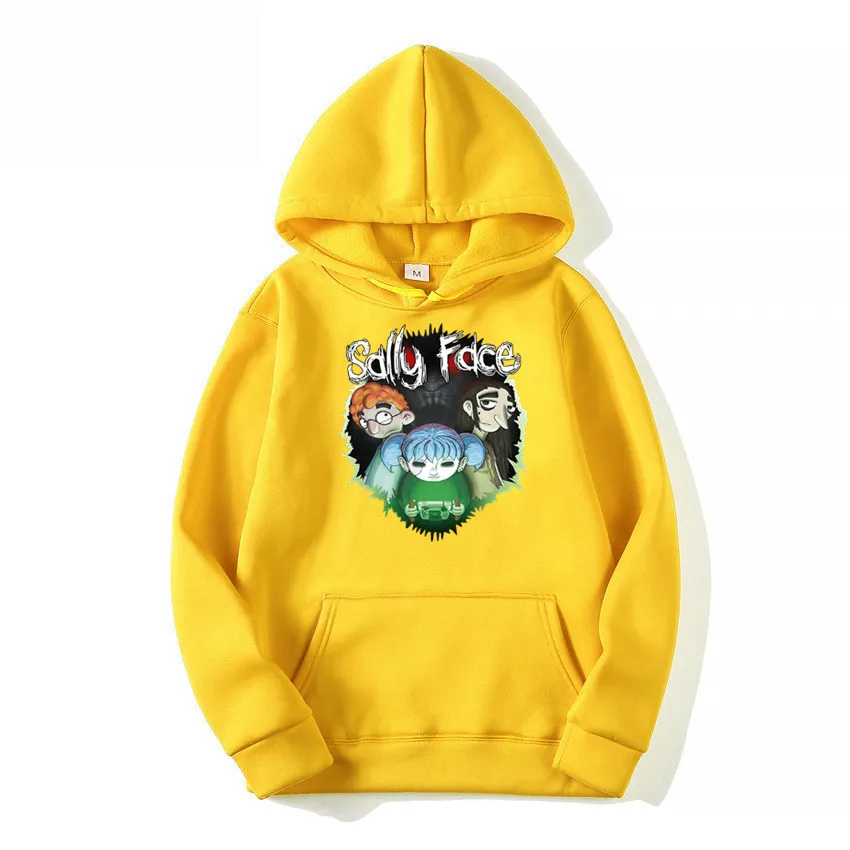 Yellow 2 Мода Sally face Косплей печатных Мужская Толстовка Зимние мужские и женские хлопковые толстовки с капюшоном топы с капюшоном пуловер уличная - Цвет: Yellow 2