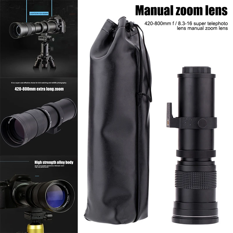 Объектив фотокамеры 420 800 мм F/8 3 16 Zooms T Mount для SLR DSLR камеры принадлежности