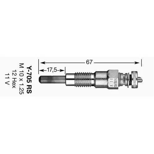 / Y-705RS свеча накаливания NGK 1249
