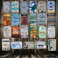 [Mike86] для пляжа, океана, моря, рыбаков, металлический знак, винтажный Паб Магазин рисунок на железной поверхности в стиле ретро, художественный плакат, Искусство 20*30 см, LT-1779