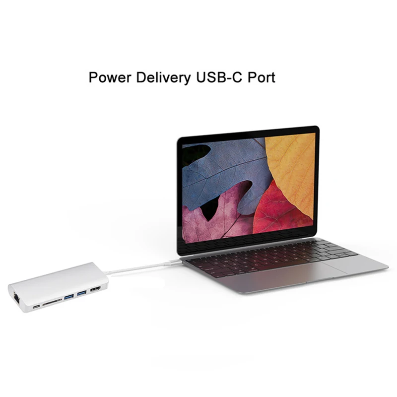 6 в 1 Usb 3,0 тип-c концентратор многопортовый адаптер Hdmi Rj45 конвертер Sd/Tf кардридер для Macbook Pro Google Chromebook