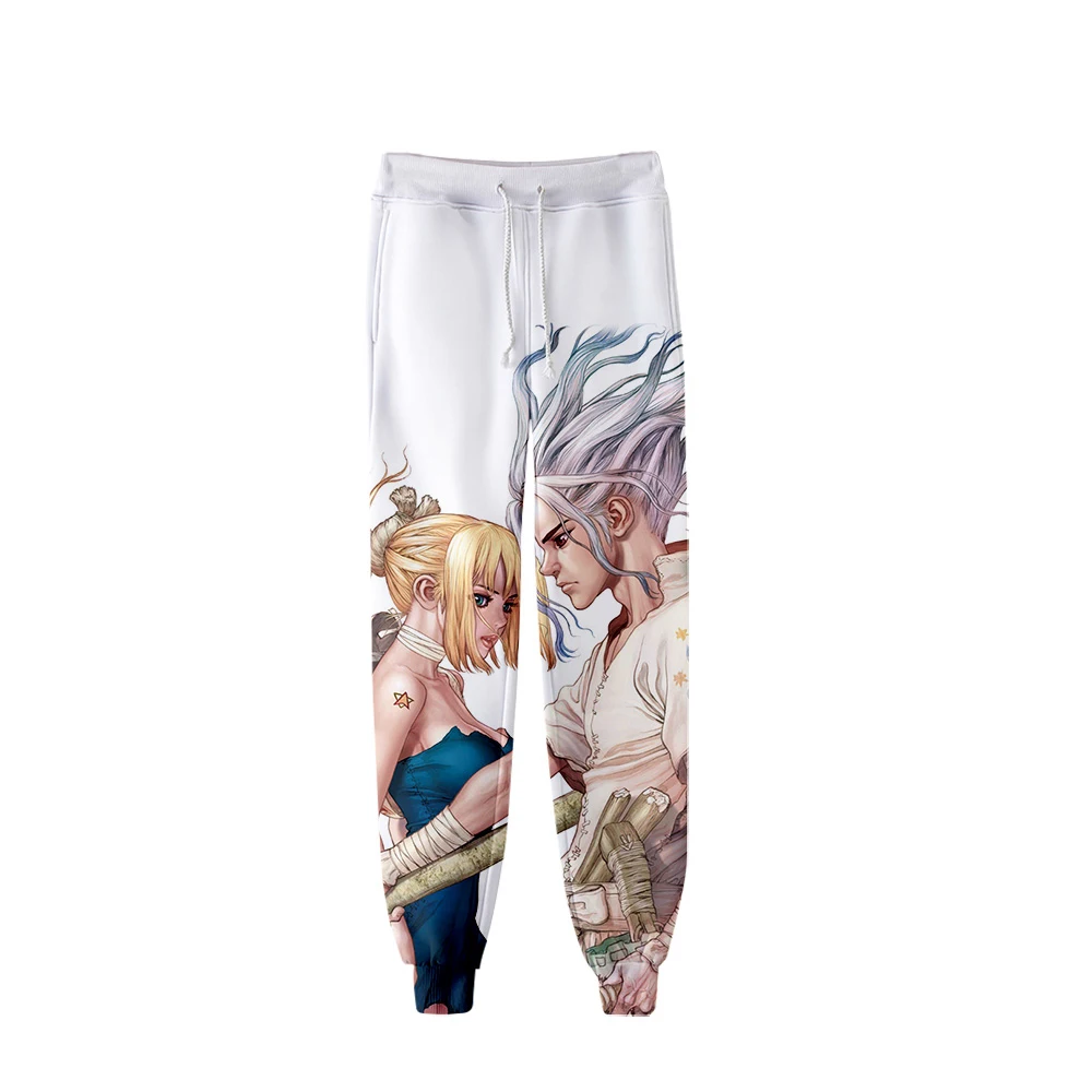 Descuento Pantalones de chándal de Dr.stone para hombre y mujer, Joggers 3D populares, moda de Hip-Hop, informales, novedad VRM8AdlQEAK