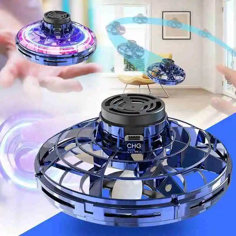 

Creative Drone UFO Flying Spinner Toys Hand Induction Toys Gyro UFO Lights Mini Gyrotron Flying Decompression Fingertip Wit Toy